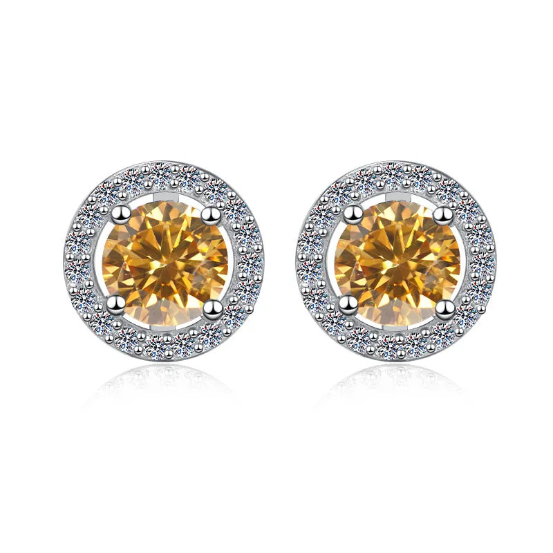 Advanced Blue Moissanite Earrings