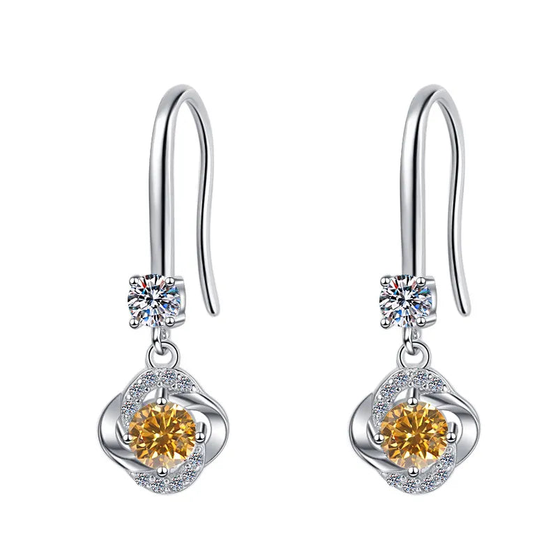Temperament Moissanite Drop Earrings