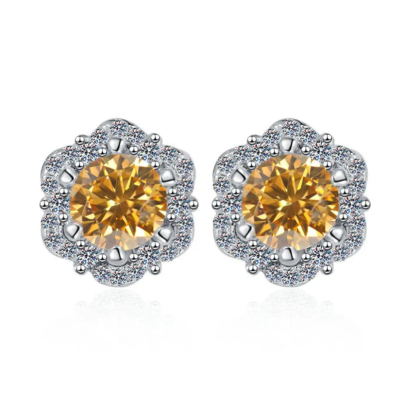 Color GRA Moissanite Earrings