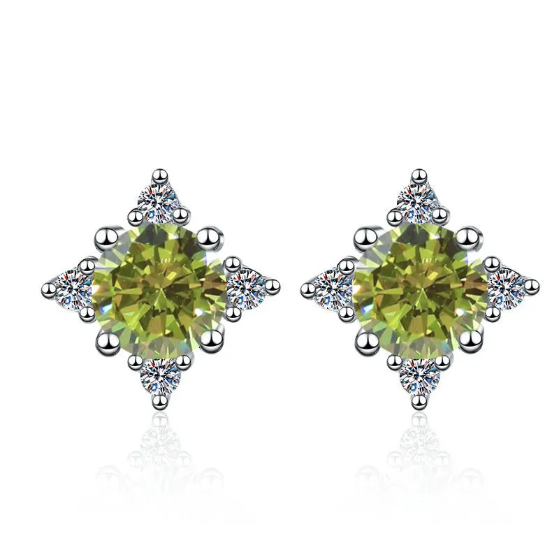 Star Black Moissanite Earrings