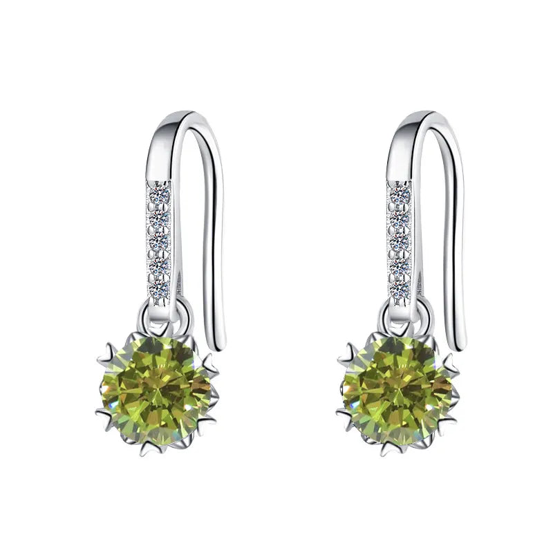 Snowflake 5mm Moissanite Earrings