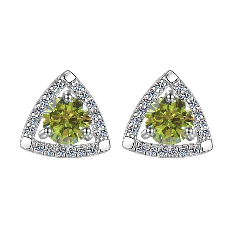 Triangular Shield Women's Moissanite Earrings