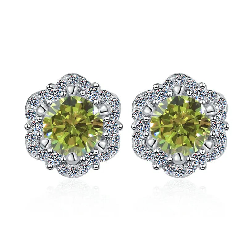 Color GRA Moissanite Earrings