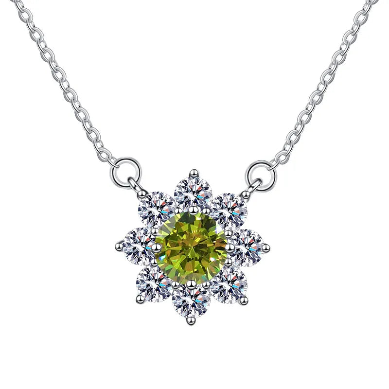Snowflake 1 carat Moissanite Necklace