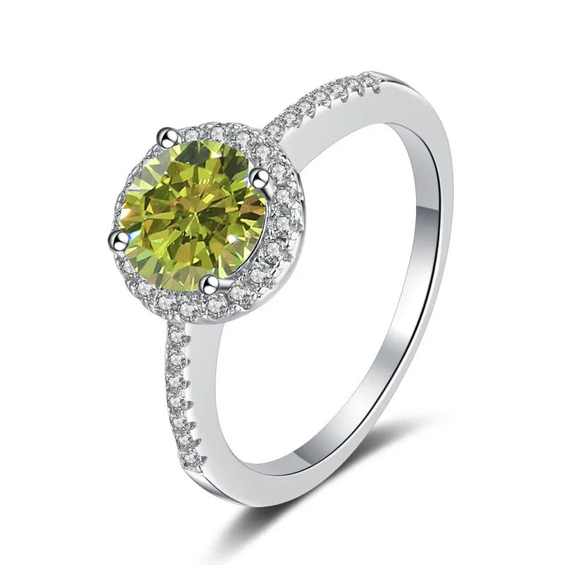 Dazzling 2 Carat Moissanite Ring 925 Silver