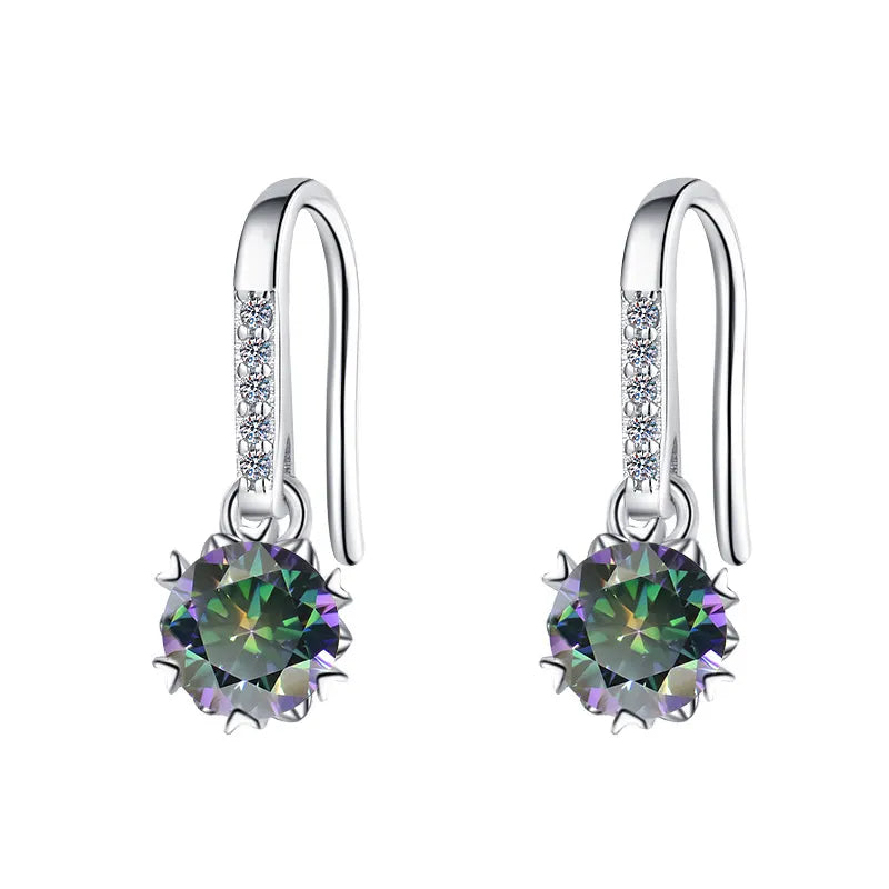 Snowflake 5mm Moissanite Earrings