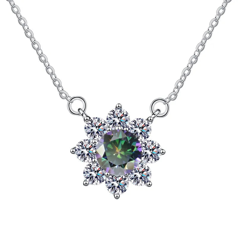 Snowflake 1 carat Moissanite Necklace