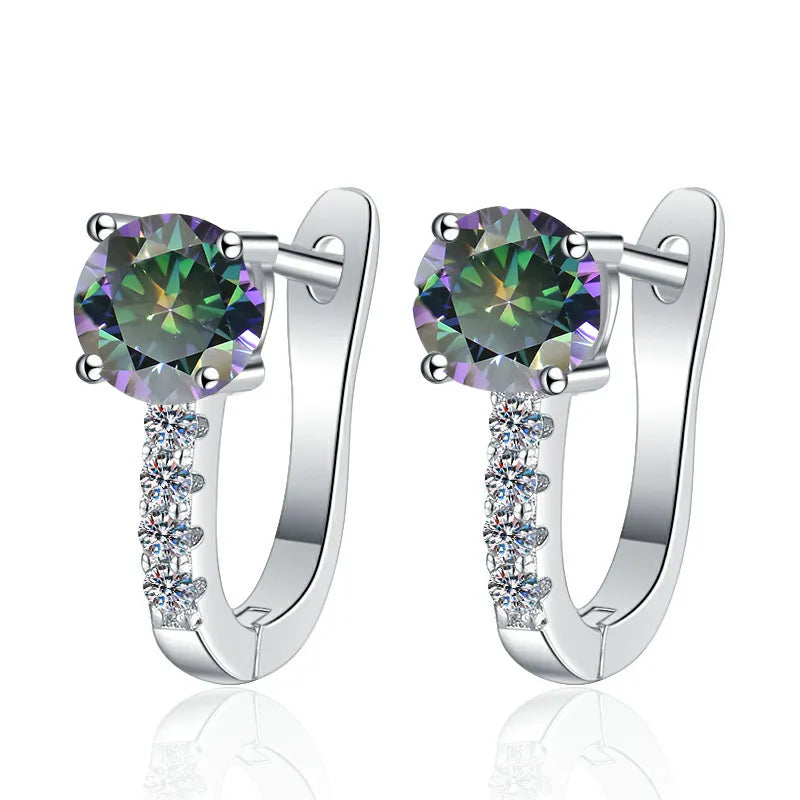 925 Sterling Silver Moissanite Earrings