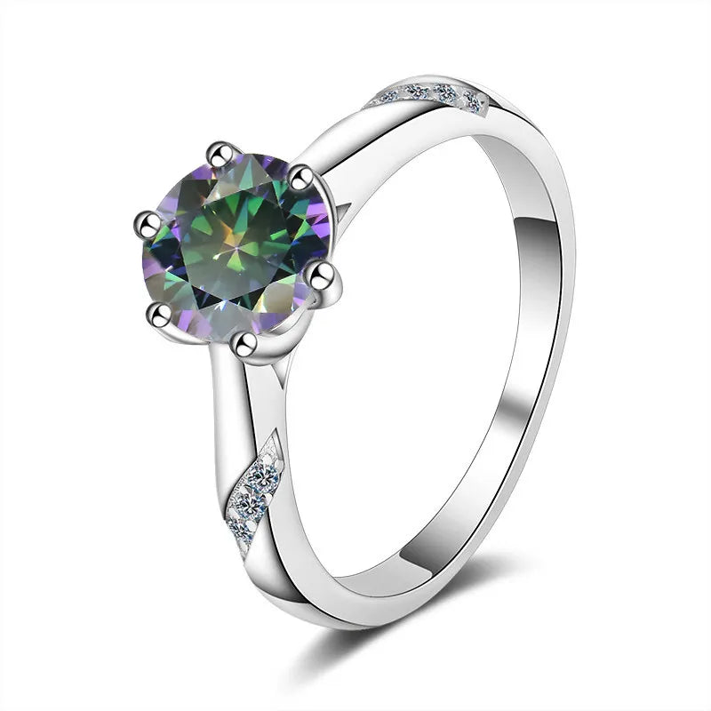 Colorful Moissanite Rings for Women