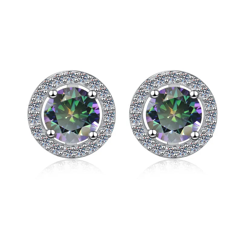 Advanced Blue Moissanite Earrings
