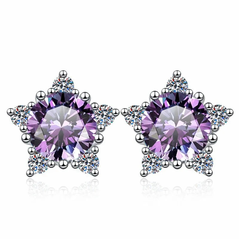 Bague en argent sterling 925 avec moissanite 1 carat