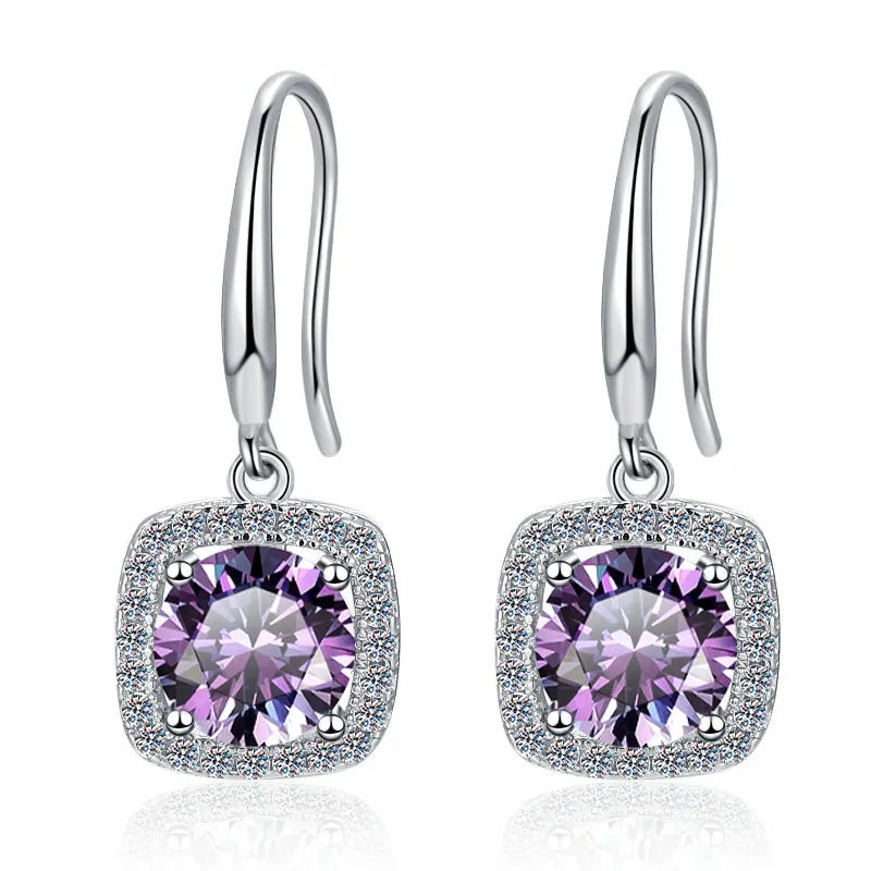 Personality Yellow Moissanite Earrings