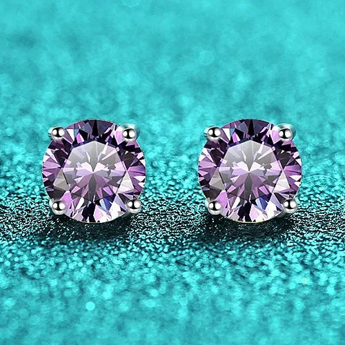 Color Moissanite Diamond Earrings