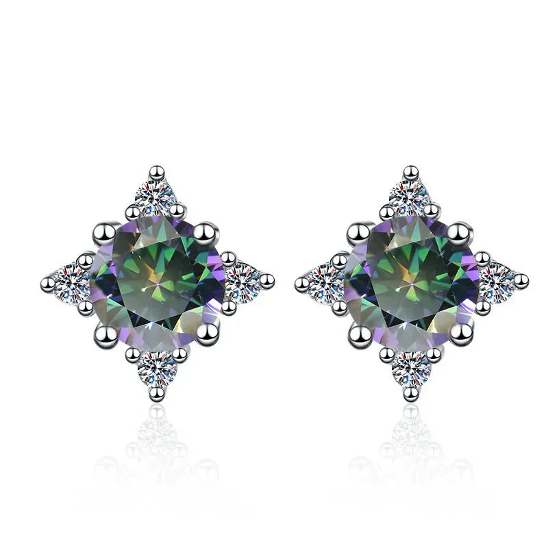 Star Black Moissanite Earrings