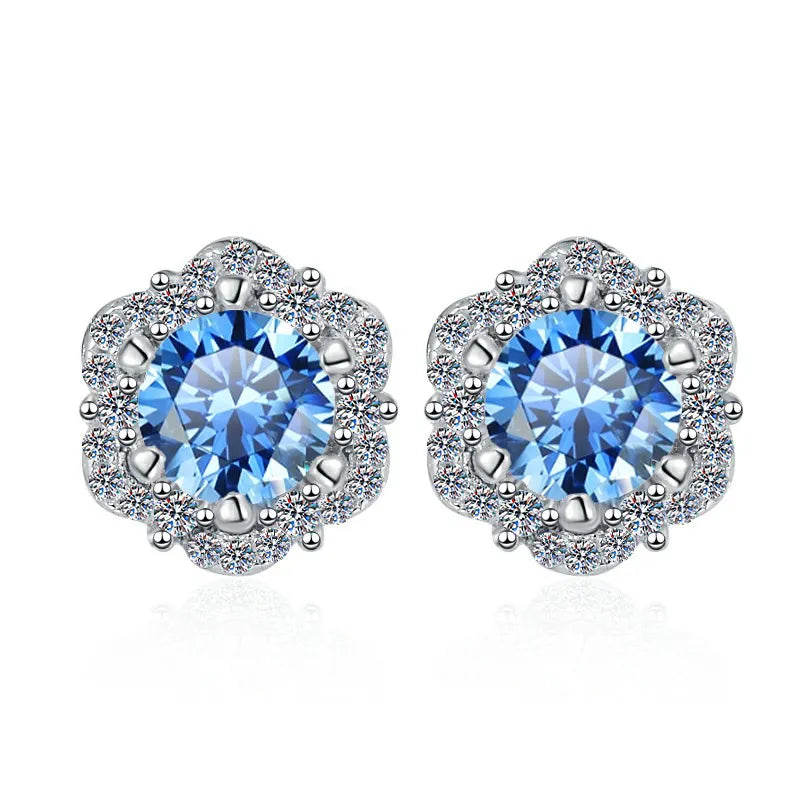 Color GRA Moissanite Earrings