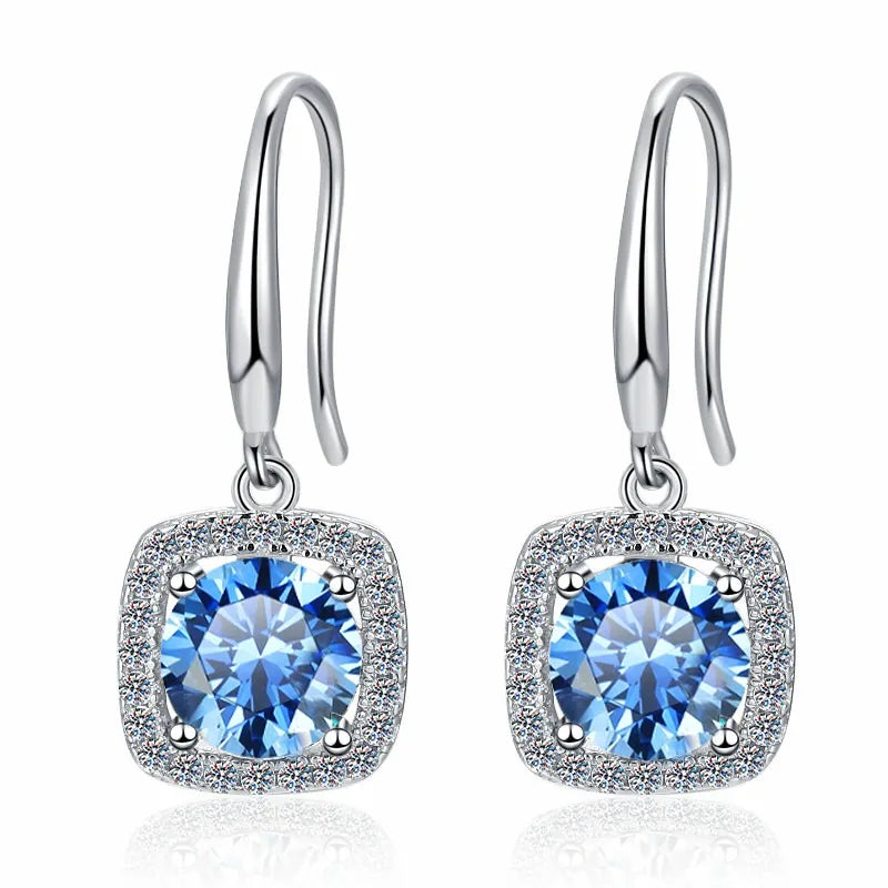 Personality Yellow Moissanite Earrings