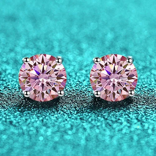 Color Moissanite Diamond Earrings