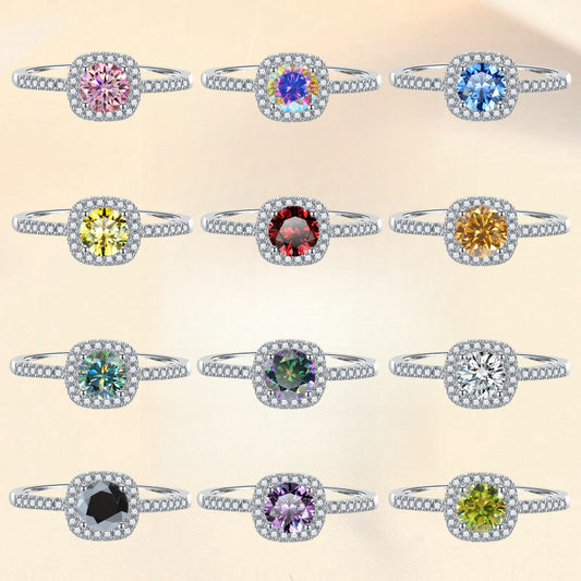 1 Carat Moissanite Ring 925 Sterling Silver