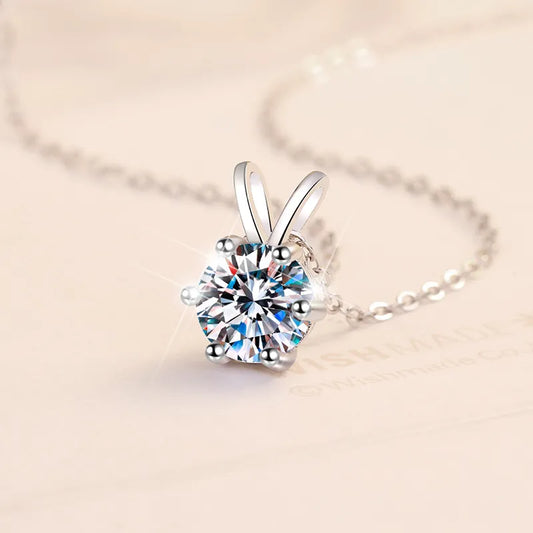 Color Moissanite Pendant Necklace