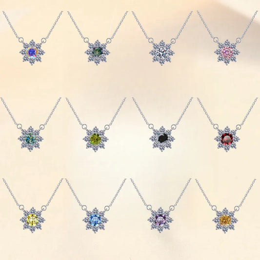 Snowflake 1 carat Moissanite Necklace
