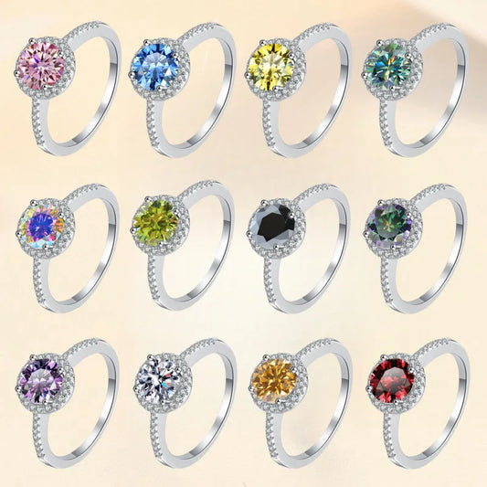 Dazzling 2 Carat Moissanite Ring 925 Silver