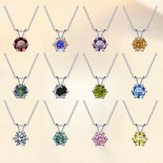 Color Moissanite Pendant Necklace