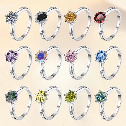 Colorful Moissanite Rings for Women