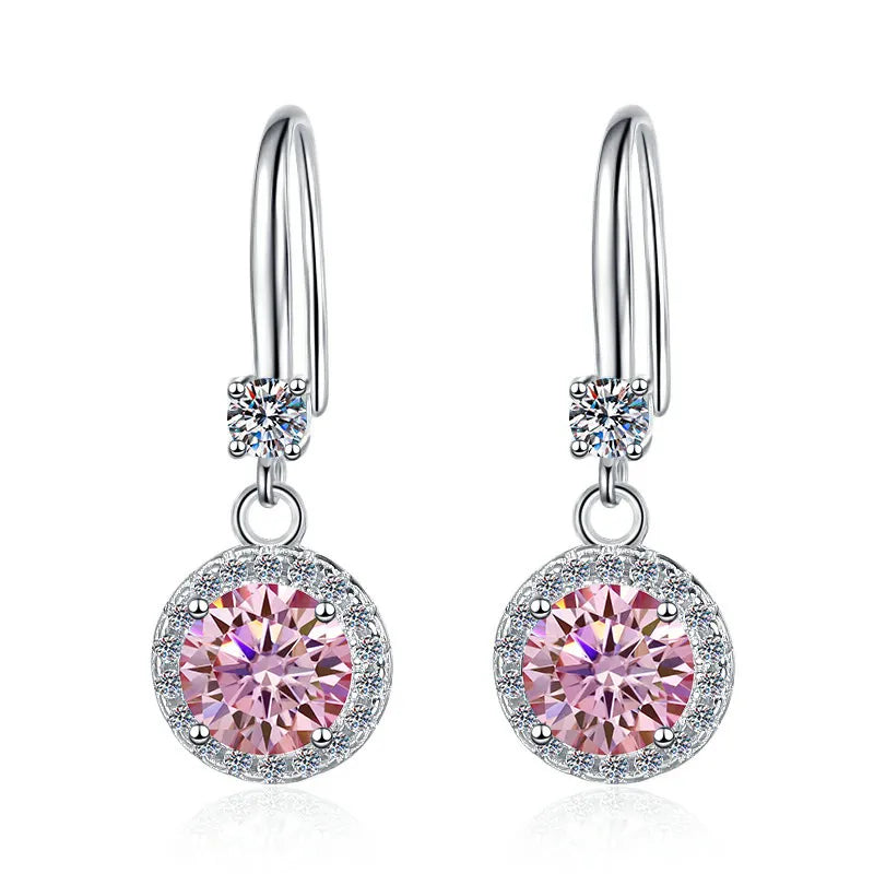 Bague en argent sterling 925 avec moissanite 1 carat 