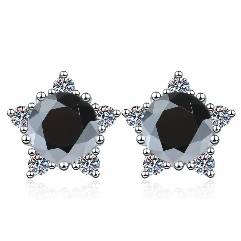Bague en argent sterling 925 avec moissanite 1 carat 