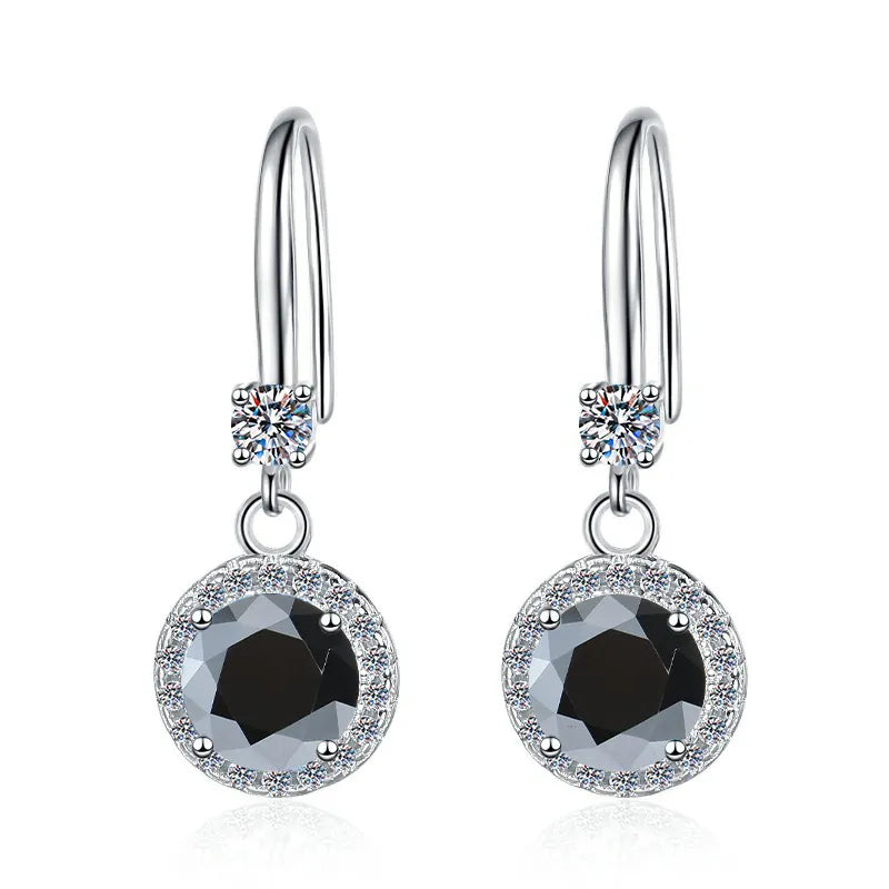 Bague en argent sterling 925 avec moissanite 1 carat 