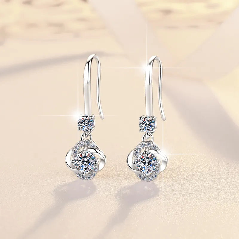 Temperament Moissanite Drop Earrings