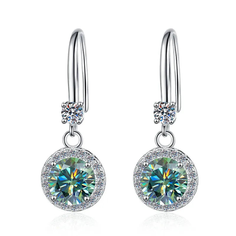 Bague en argent sterling 925 avec moissanite 1 carat 