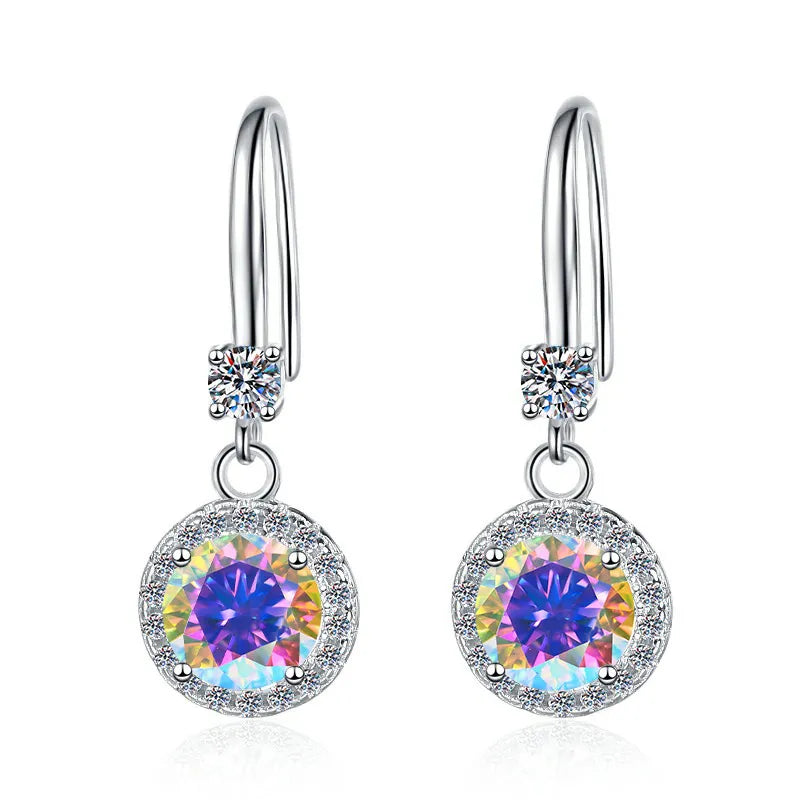 Bague en argent sterling 925 avec moissanite 1 carat 