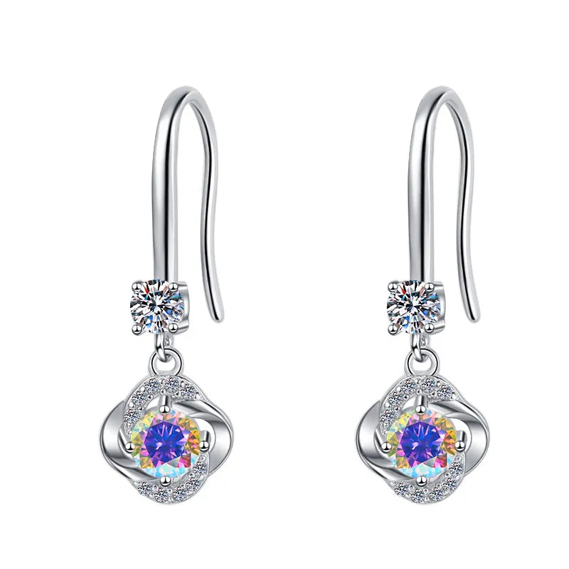 Temperament Moissanite Drop Earrings