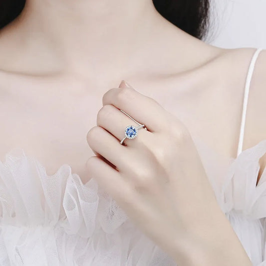Dazzling 2 Carat Moissanite Ring 925 Silver