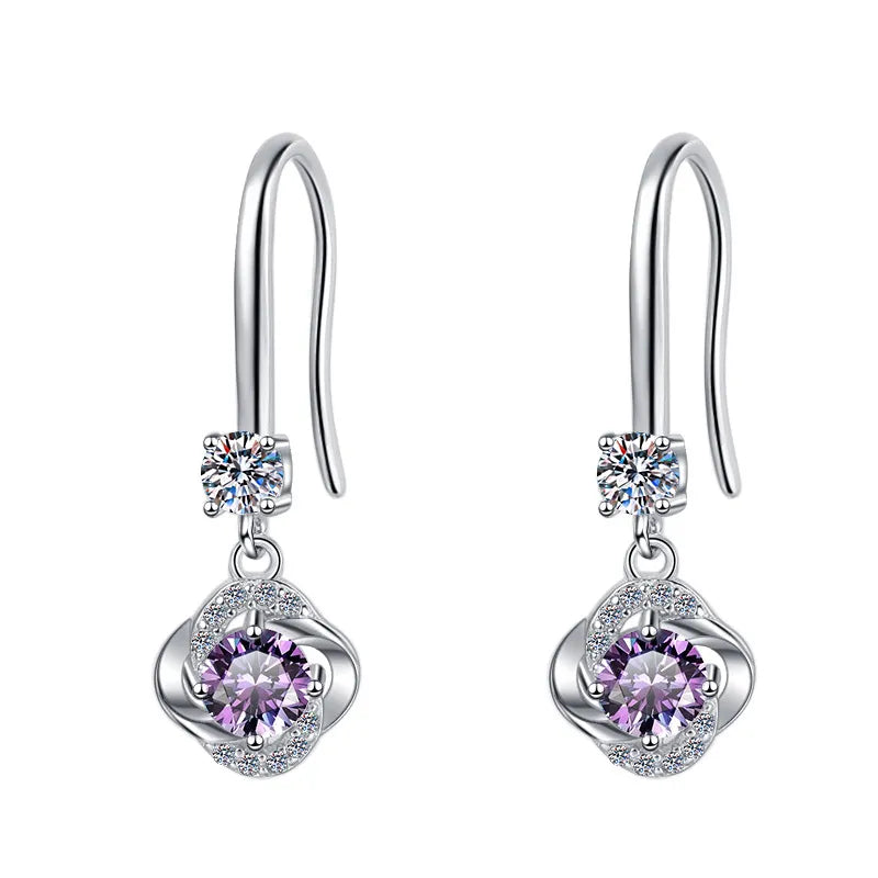 Temperament Moissanite Drop Earrings