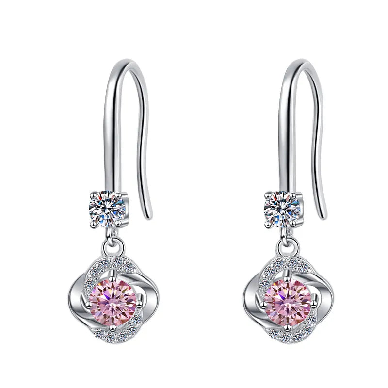 Temperament Moissanite Drop Earrings