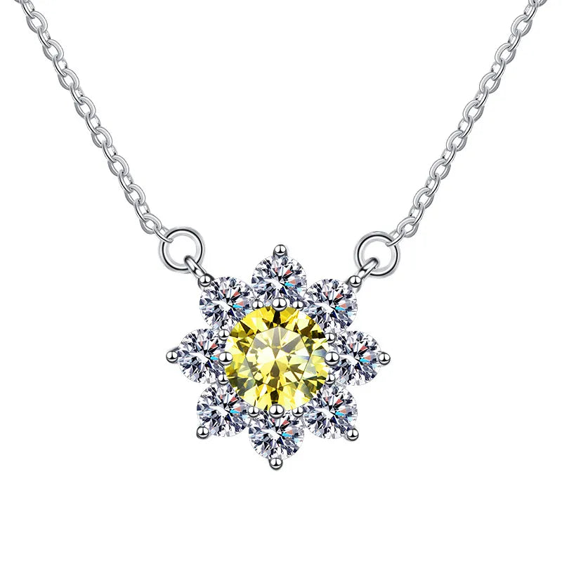 Snowflake 1 carat Moissanite Necklace