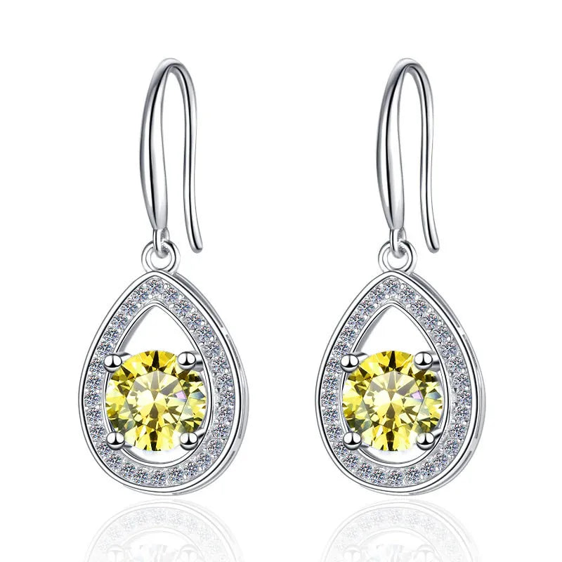 Bague en argent sterling 925 avec moissanite 1 carat 