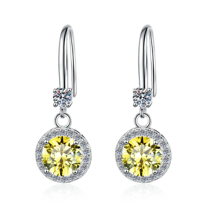 Bague en argent sterling 925 avec moissanite 1 carat 