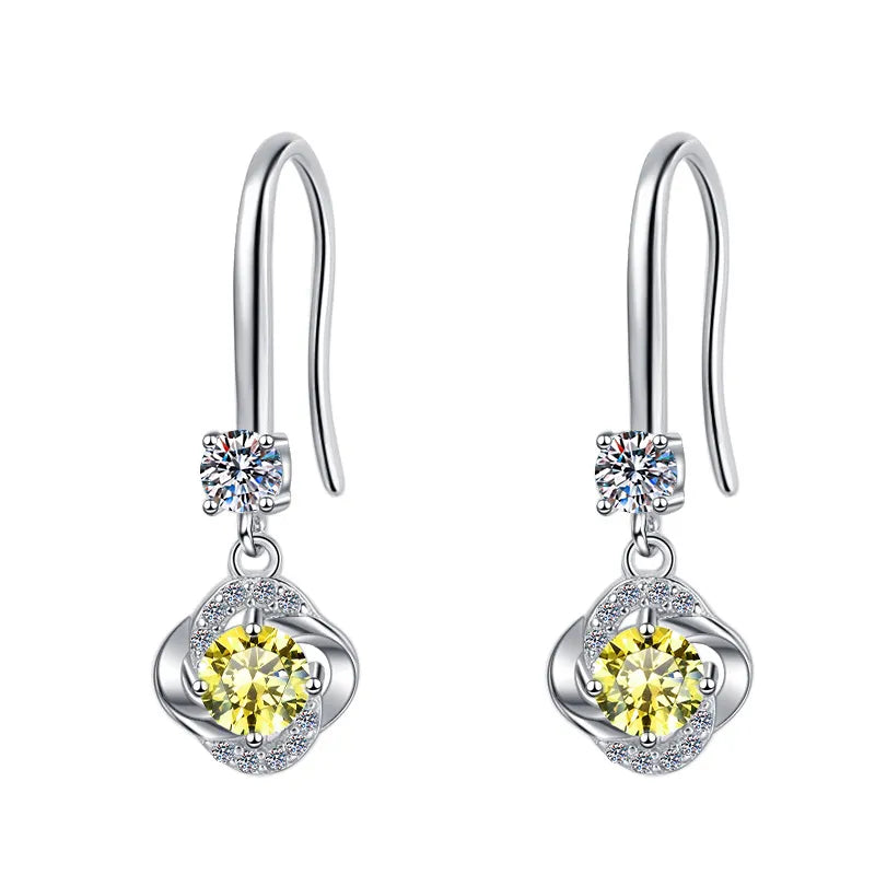 Temperament Moissanite Drop Earrings