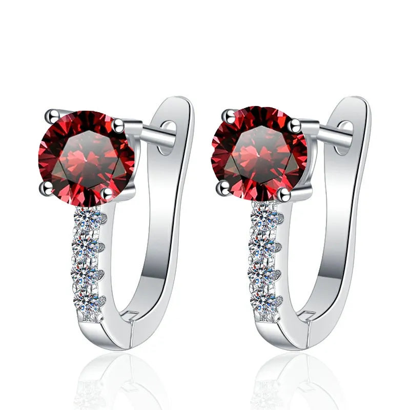 925 Sterling Silver Moissanite Earrings