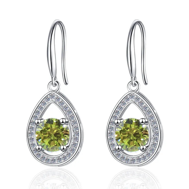 Bague en argent sterling 925 avec moissanite 1 carat 