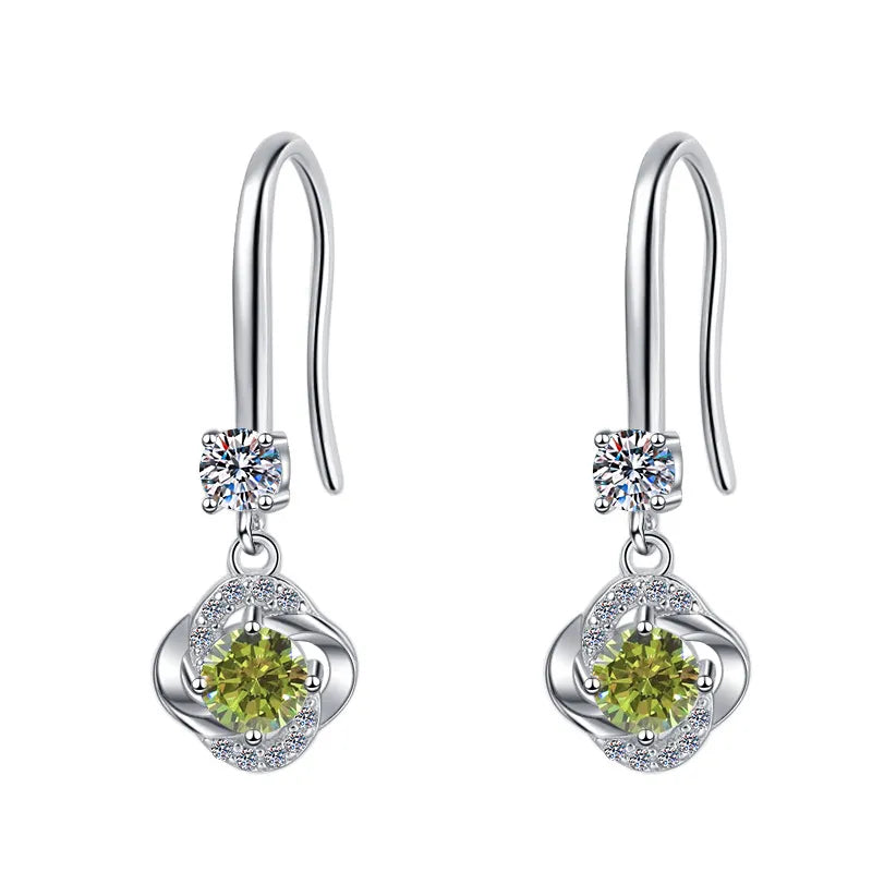 Temperament Moissanite Drop Earrings
