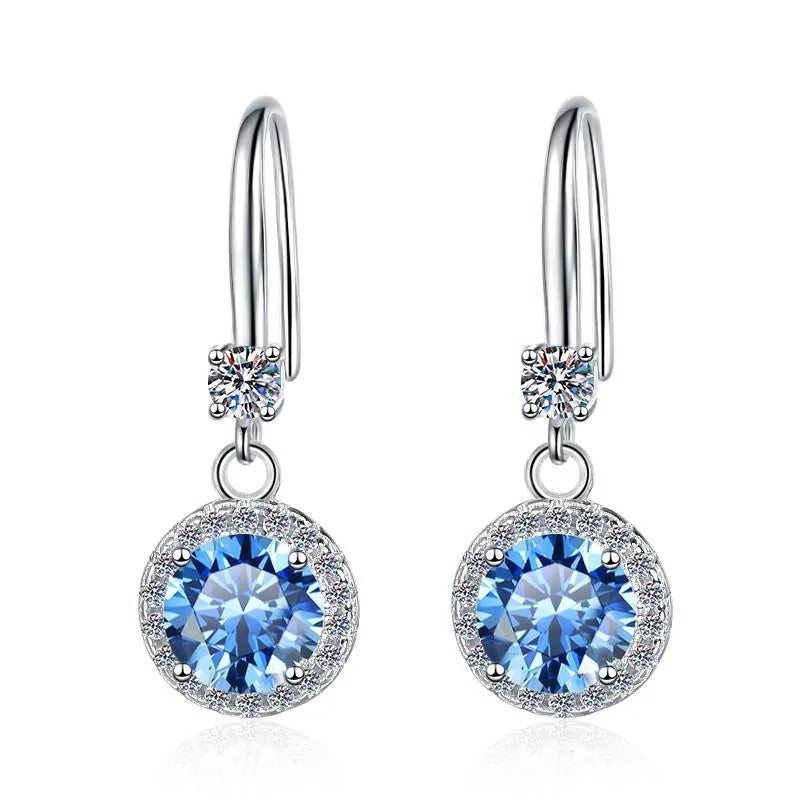 Bague en argent sterling 925 avec moissanite 1 carat 